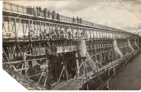 Prienų tilto statybos 1938.11.02